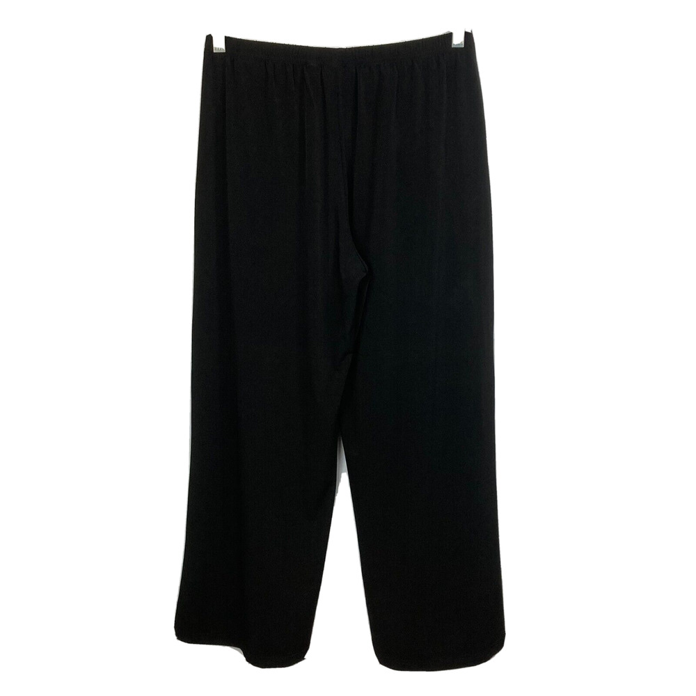 Joan Rivers Pants Womens Sz S Black Ponte Knit Stretch‎ Elastic Waist Classic
